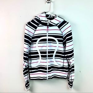 Lululemon Striped Scuba Zip Up Jacket